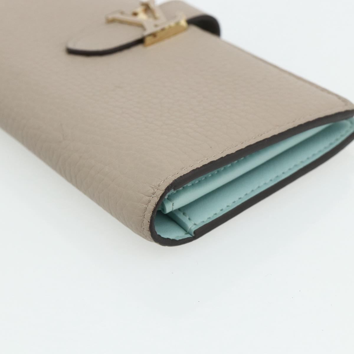 LOUIS VUITTON Capucines LV Vertical Wallet Taurillon Galle M81367 Auth 179342A