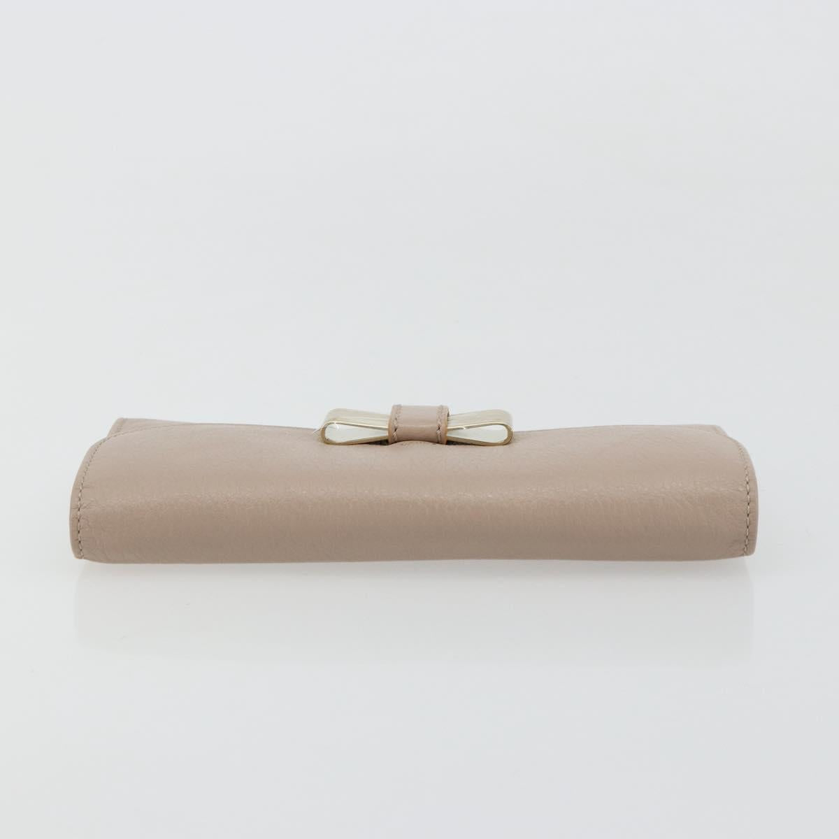 Chloe Lily Long Wallet Leather Pink Gold Auth 179343A