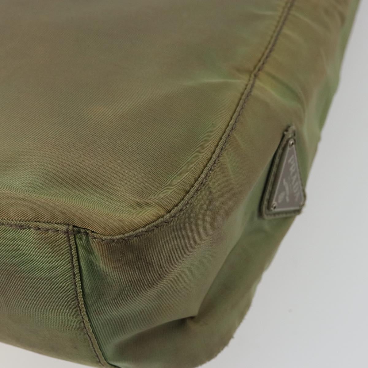 PRADA Shoulder Bag Nylon Green Auth 179345