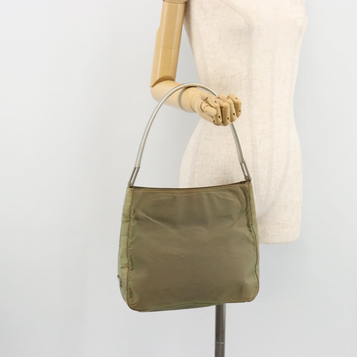 PRADA Shoulder Bag Nylon Green Auth 179345