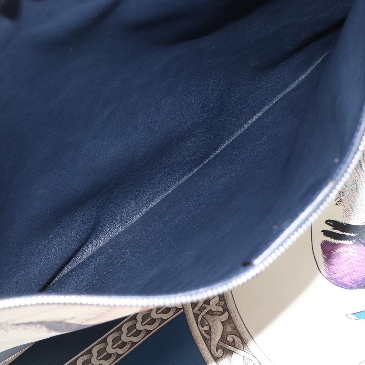 Salvatore Ferragamo Gancini Tote Bag Leather Multicolor Silver Auth 179348A