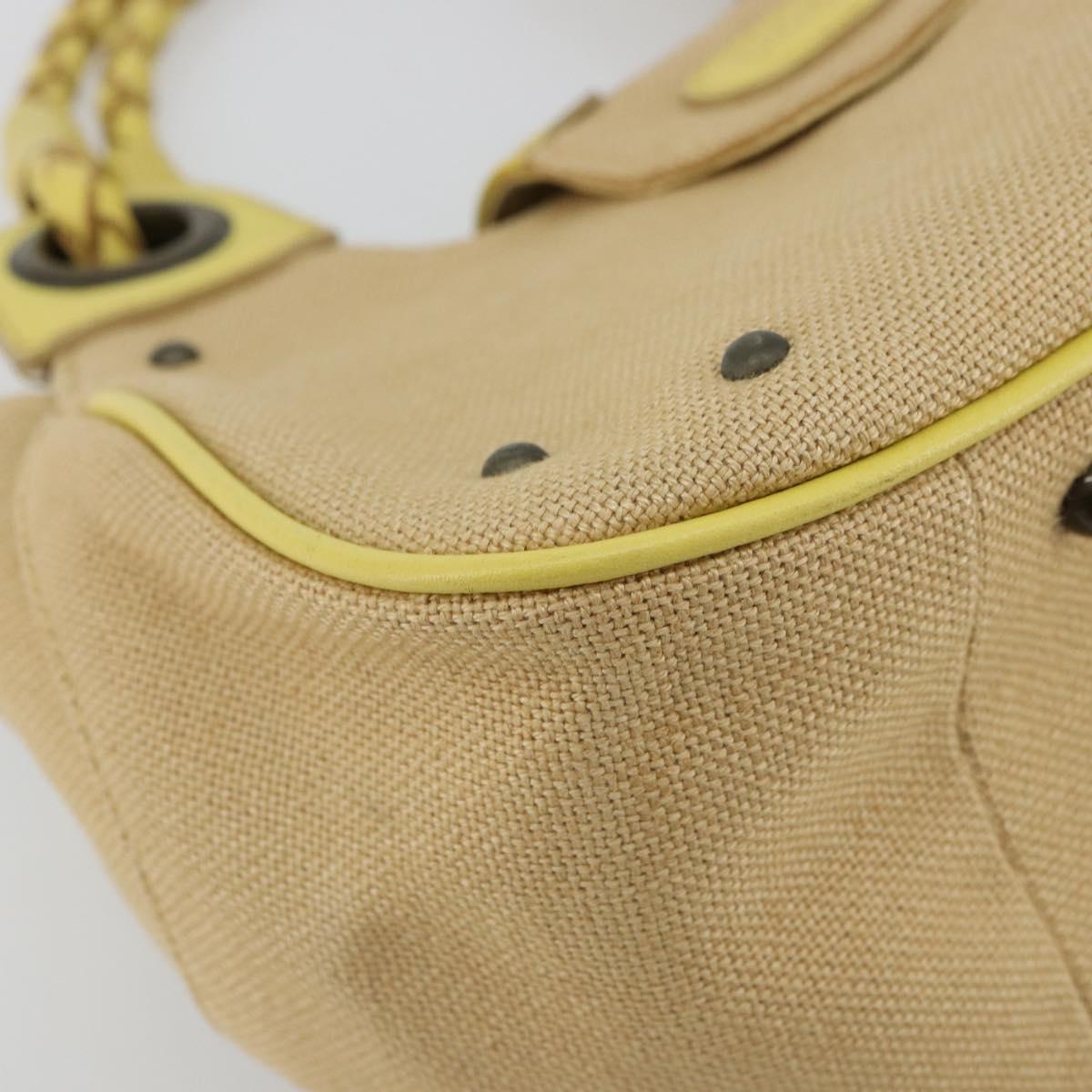 Chloe Hand Bag Canvas Beige Auth 179355A