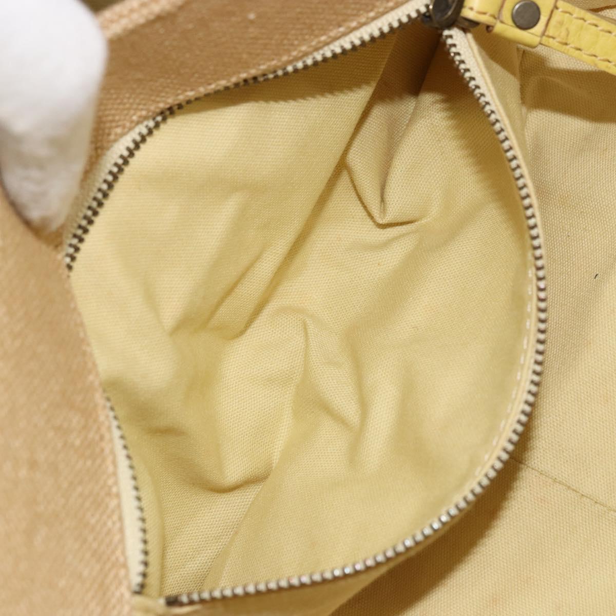 Chloe Hand Bag Canvas Beige Auth 179355A