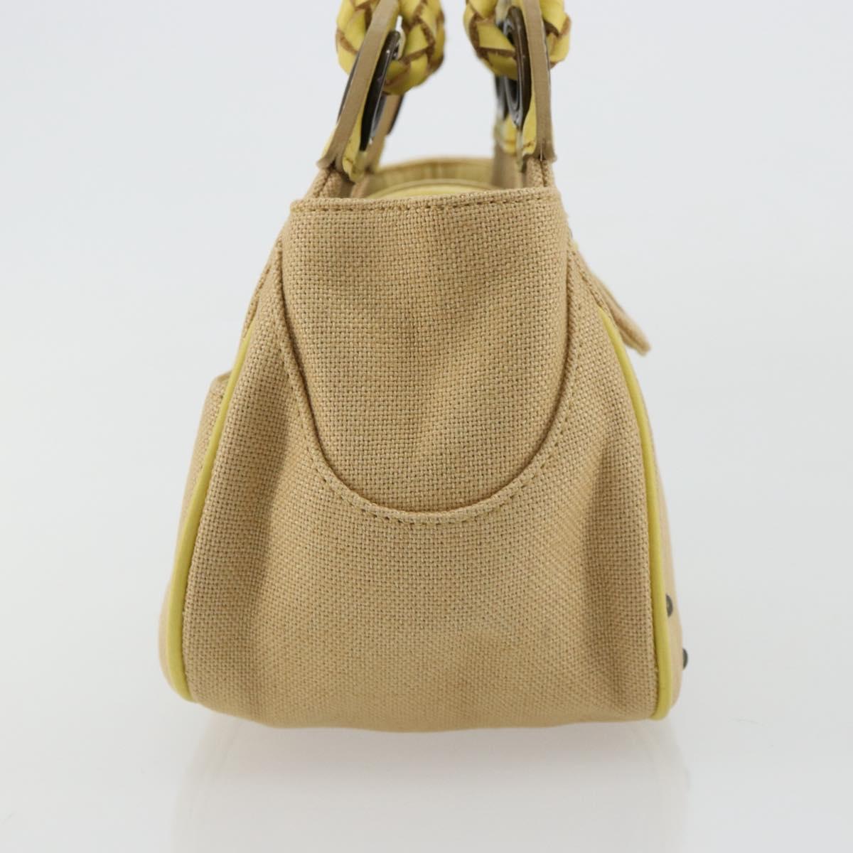 Chloe Hand Bag Canvas Beige Auth 179355A