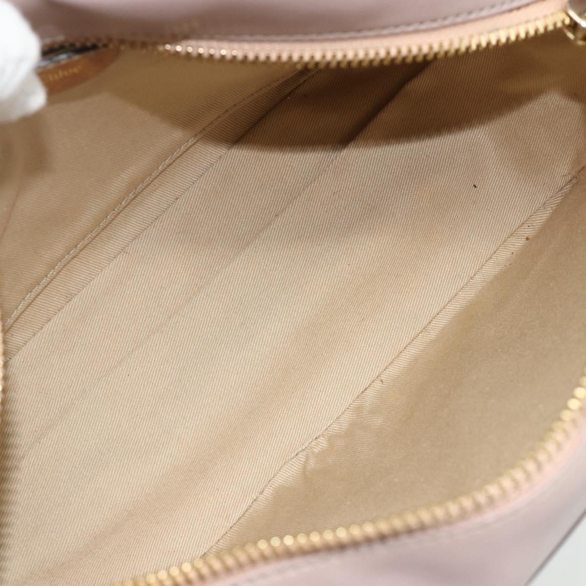 Chloe Shoulder Bag Leather Pink Gold Auth 179356A
