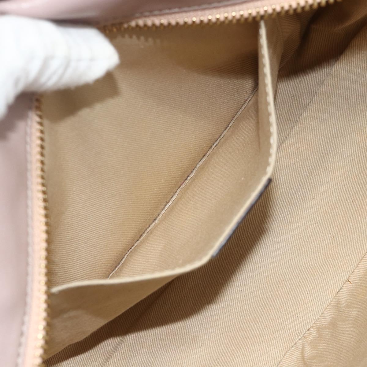 Chloe Shoulder Bag Leather Pink Gold Auth 179356A