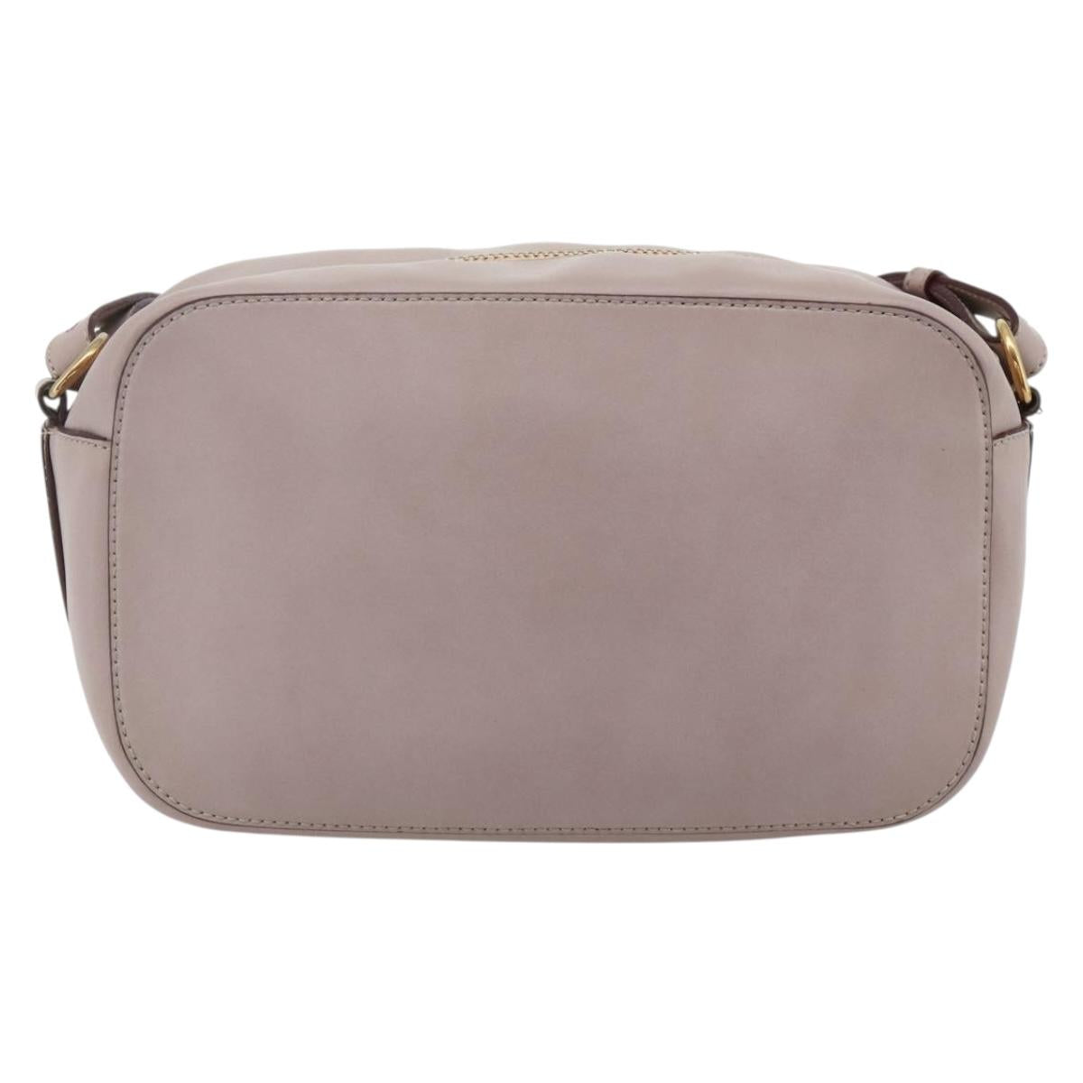Chloe Shoulder Bag Leather Pink Gold Auth 179356A