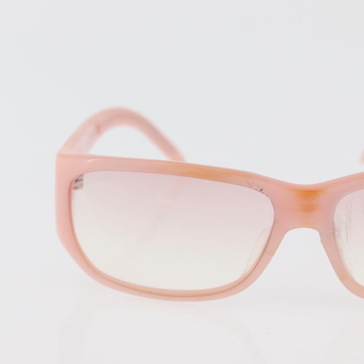 CHANEL Sunglasses metal 2 Set Pink White CC Auth 179360