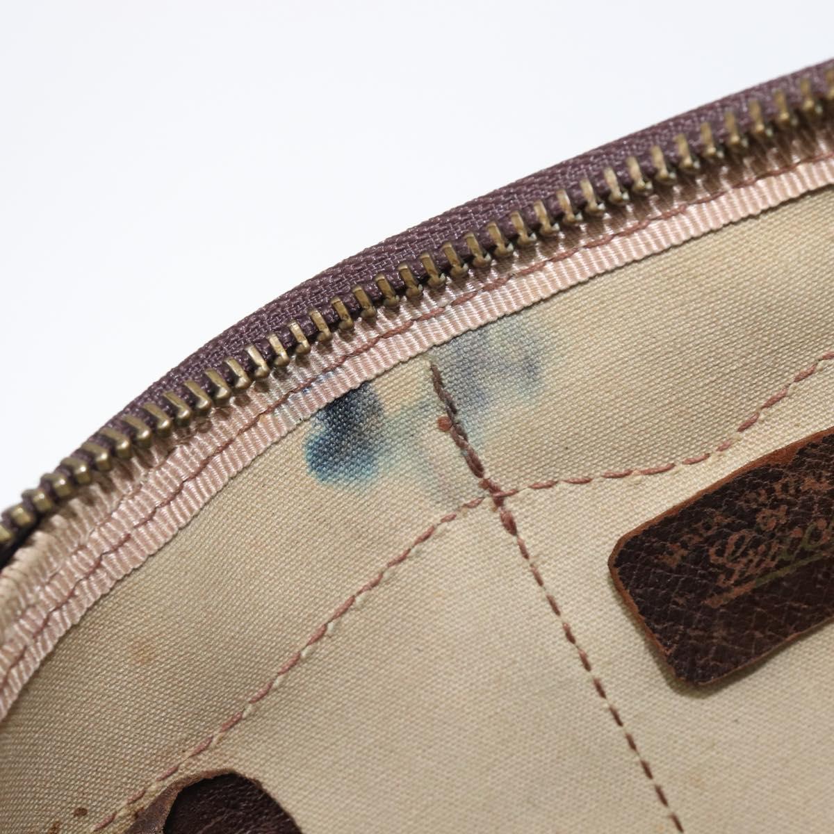 GUCCI GG Supreme Web Sherry Line Hand Bag PVC Beige Gold Auth 179372