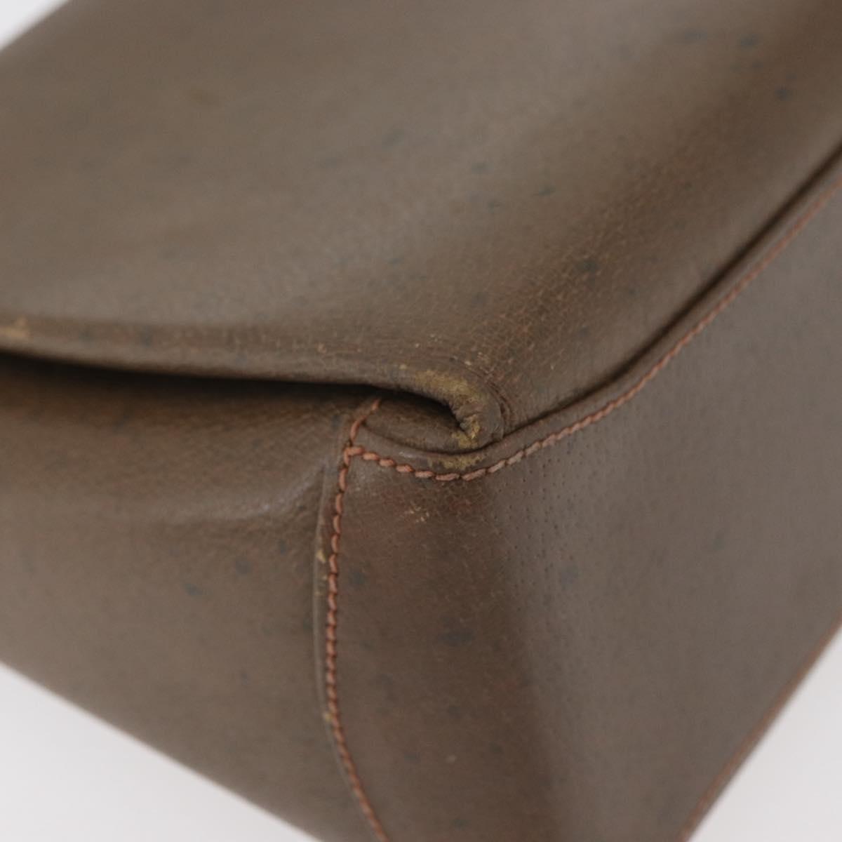 GUCCI Shoulder Bag Leather Brown Gold 000 110 0886 Auth 179377