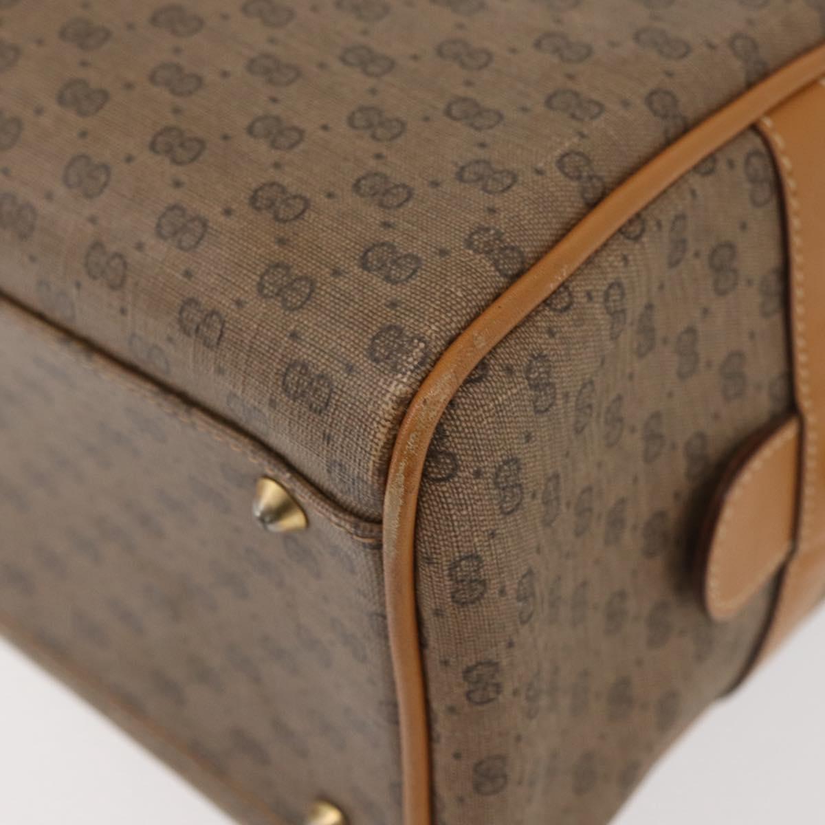 GUCCI Micro GG Supreme Hand Bag PVC Beige Gold 002 115 0165 Auth 179378