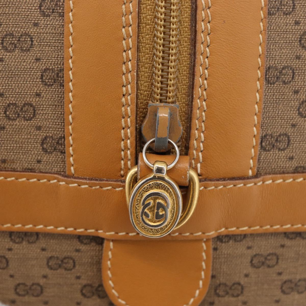 GUCCI Micro GG Supreme Hand Bag PVC Beige Gold 002 115 0165 Auth 179378