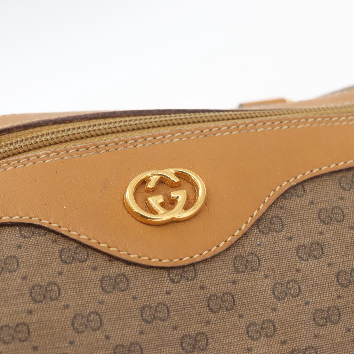 GUCCI Micro GG Supreme Hand Bag PVC Beige Gold 002 115 0165 Auth 179378