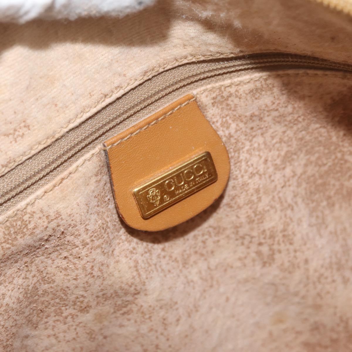GUCCI Micro GG Supreme Hand Bag PVC Beige Gold 002 115 0165 Auth 179378