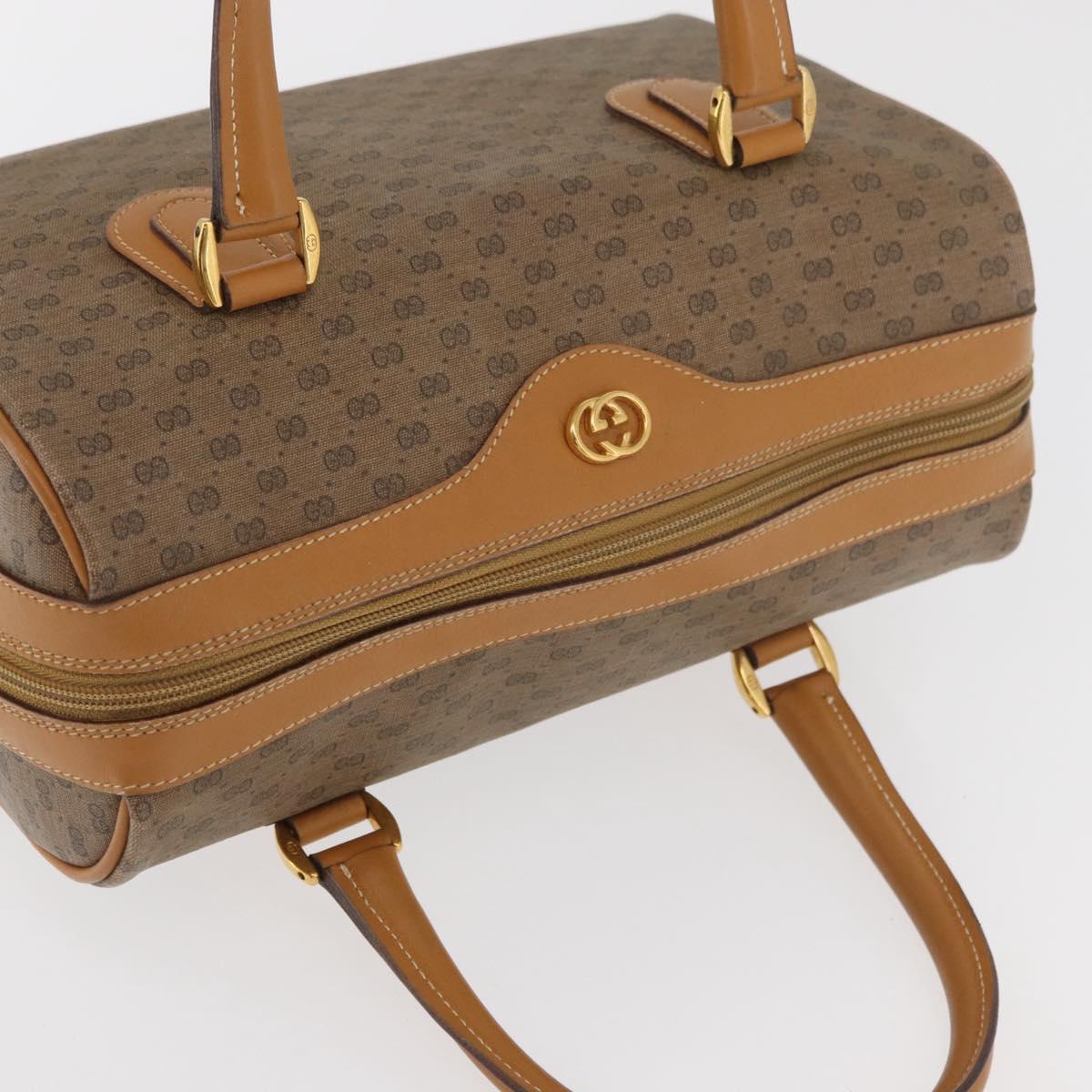 GUCCI Micro GG Supreme Hand Bag PVC Beige Gold 002 115 0165 Auth 179378