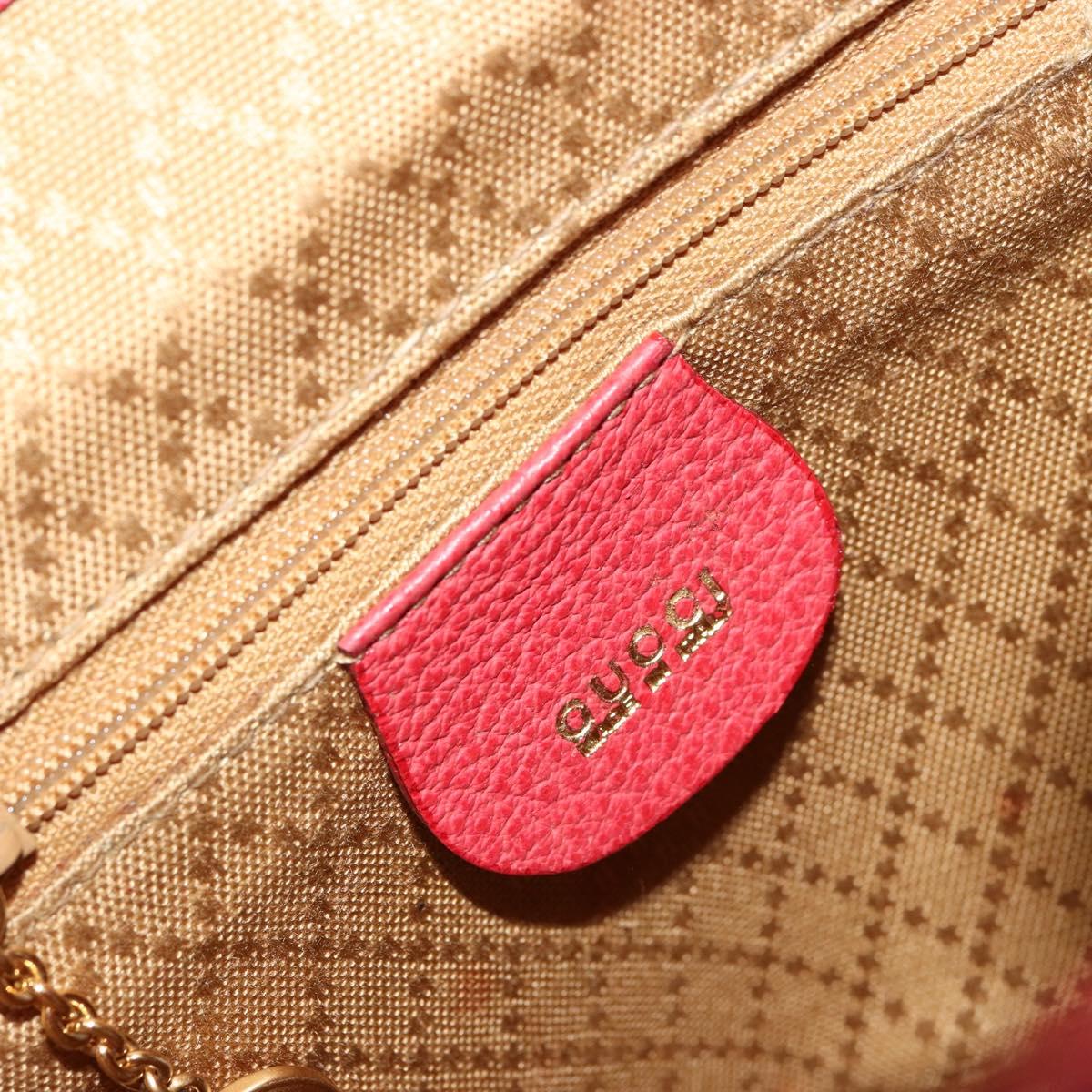 GUCCI Bamboo Backpack Suede Red Gold 003 1956 0030 Auth 179385