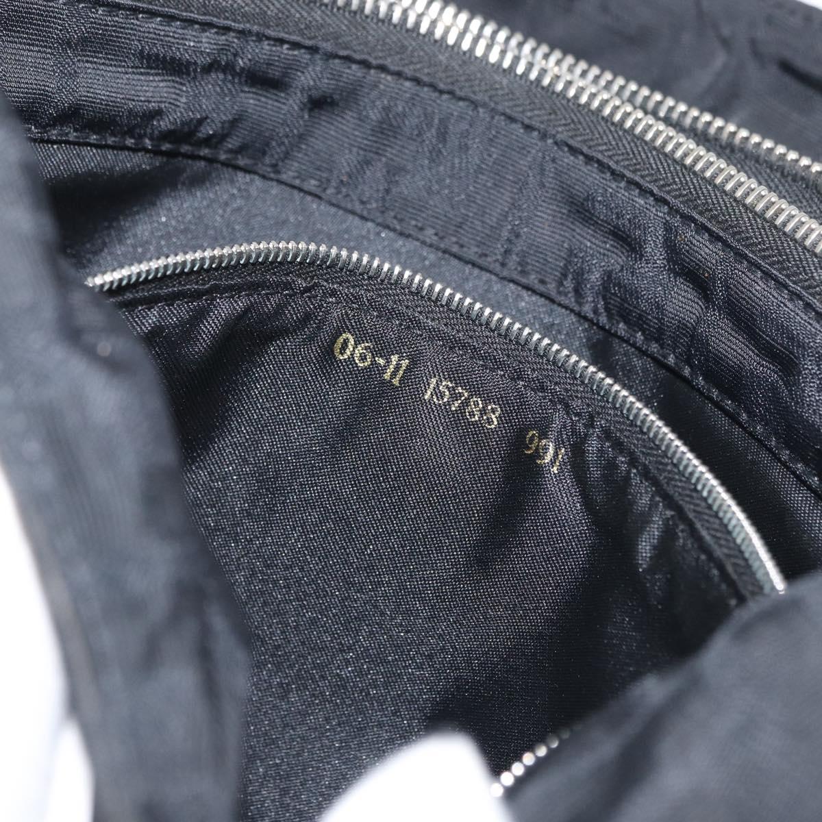 FENDI Zucca Canvas Tote Bag Black Silver Auth 179392
