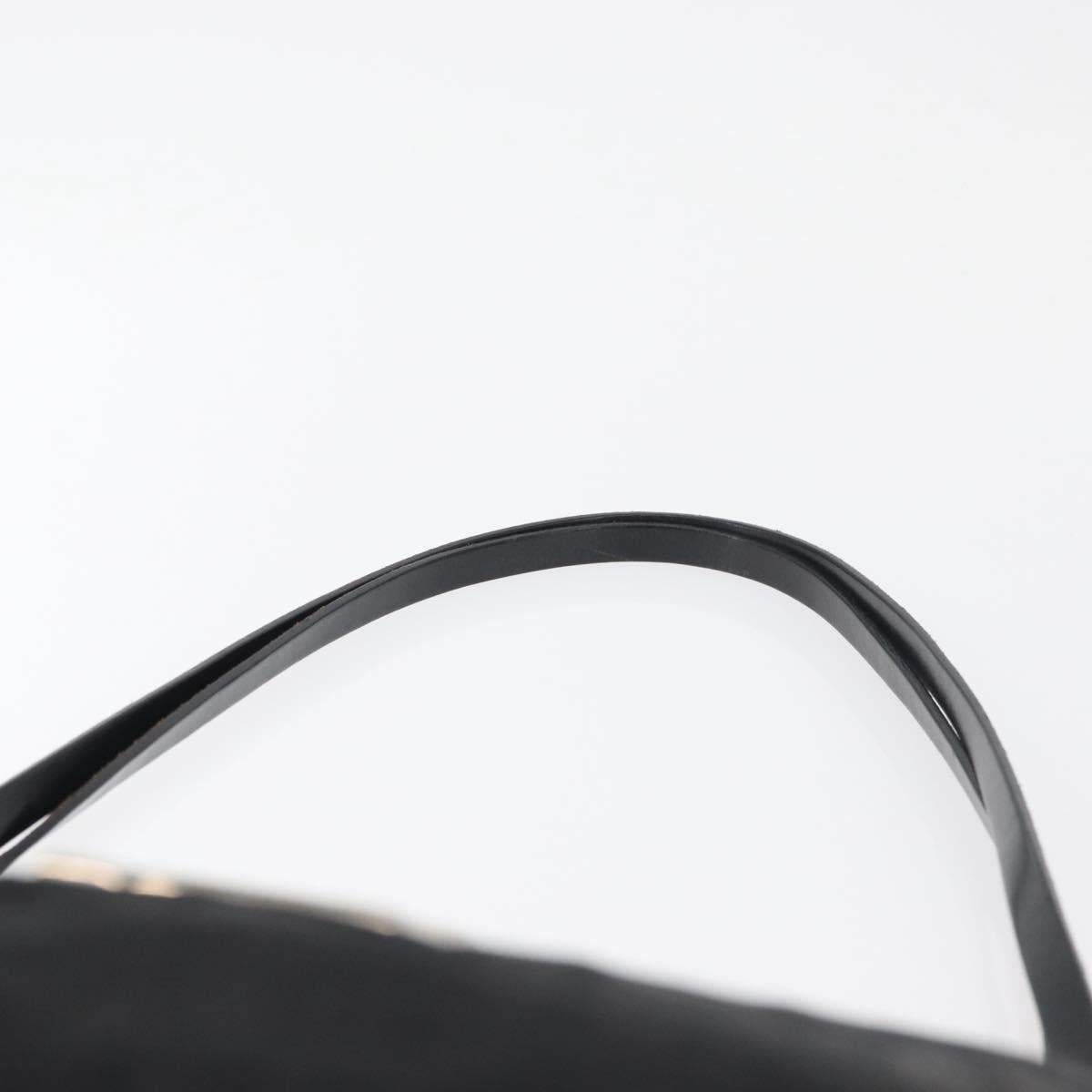 FENDI Zucca Canvas Tote Bag Black Silver Auth 179392