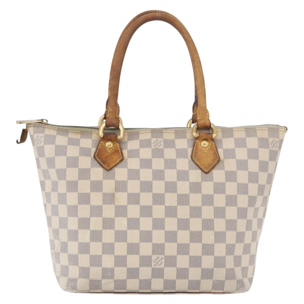 LOUIS VUITTON Damier Azur Saleya PM Tote Bag N51186 LV Auth 179397