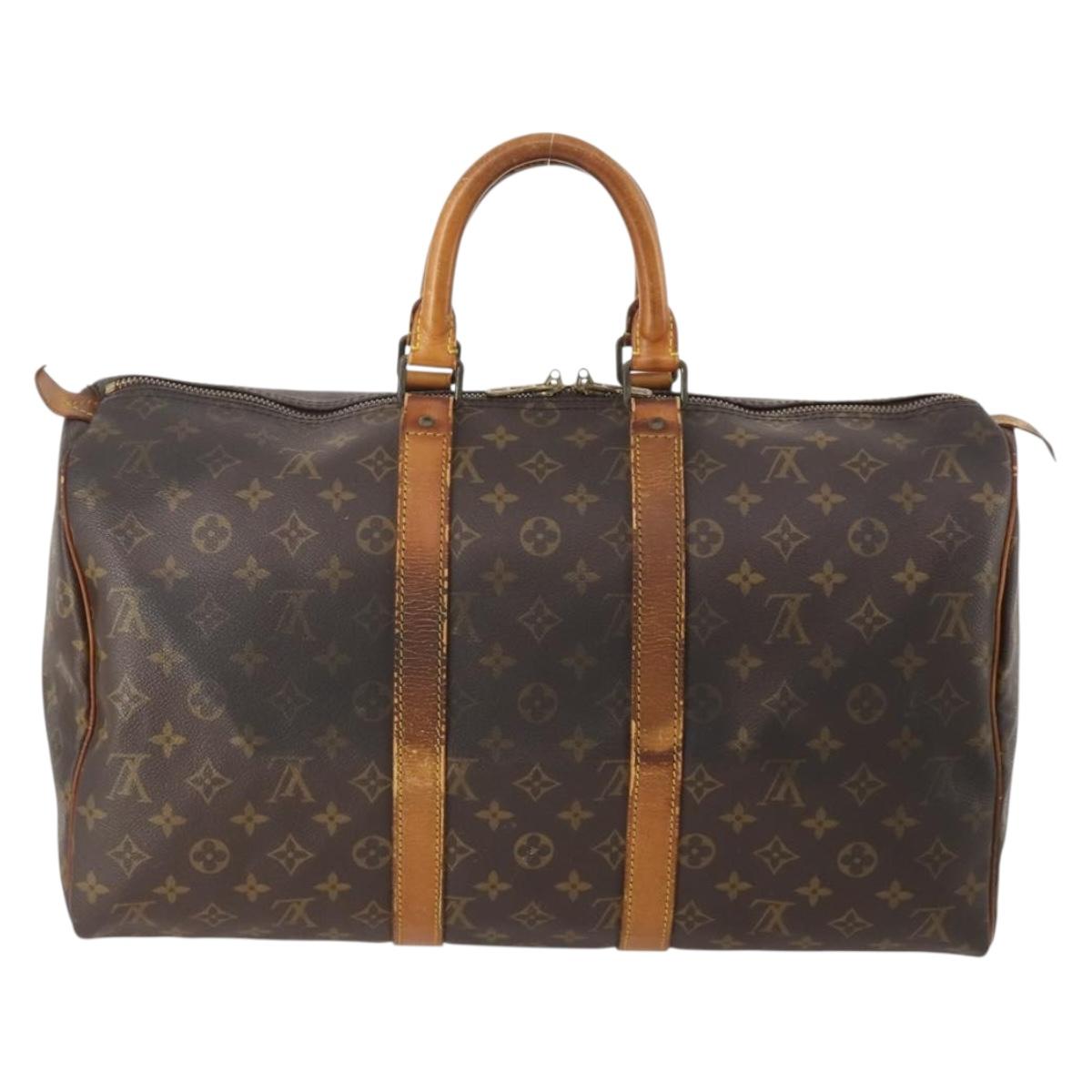 LOUIS VUITTON Monogram Keepall 45 Boston Bag M41428 LV Auth 179405