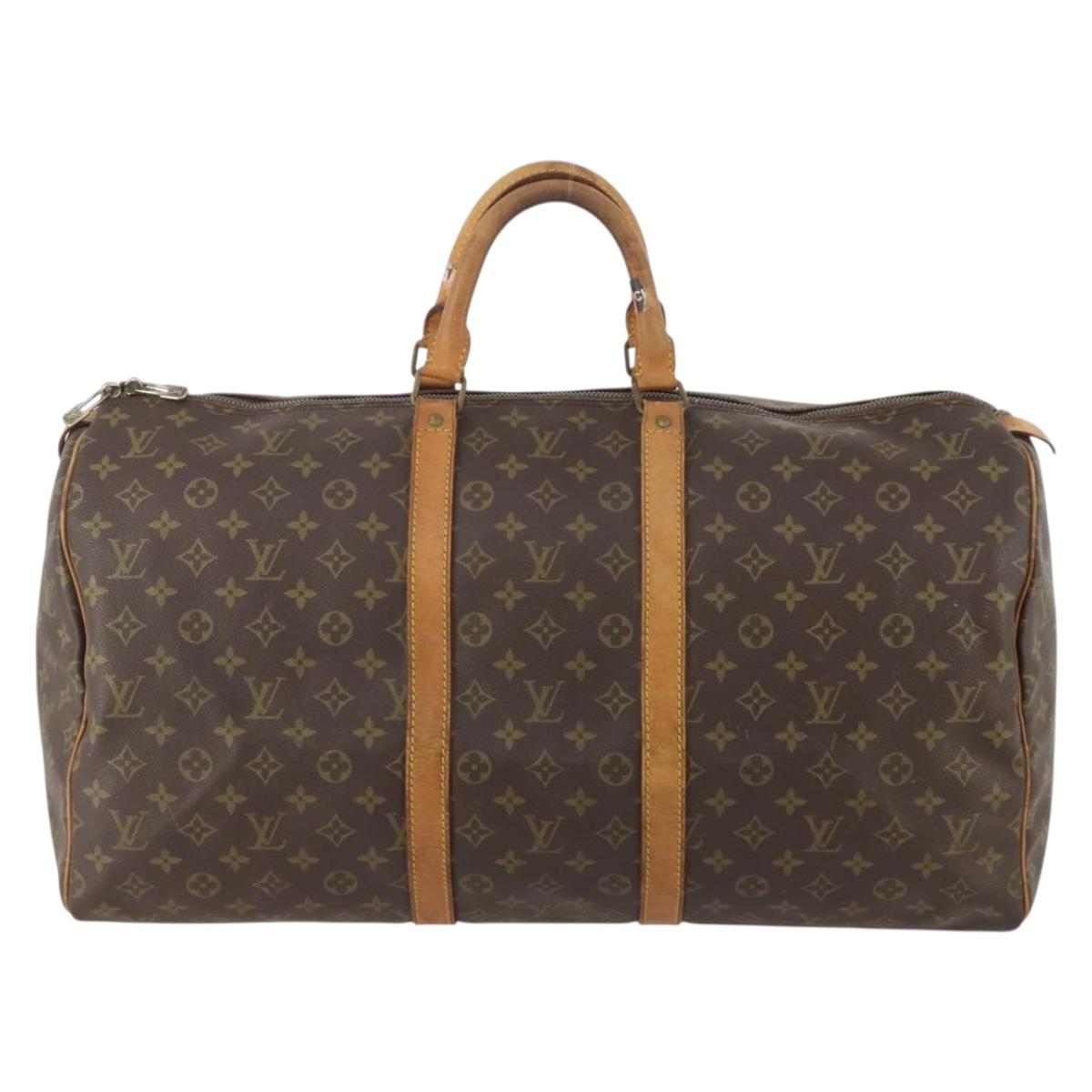 LOUIS VUITTON Monogram Keepall 50 Boston Bag M41426 LV Auth 179406