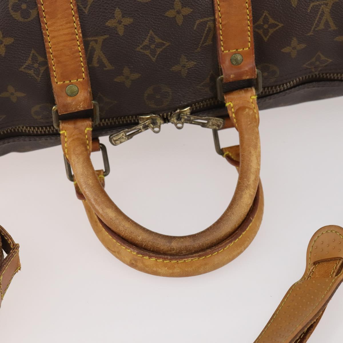 LOUIS VUITTON Monogram Keepall Bandouliere 45 Boston Bag M41418 LV Auth 179409