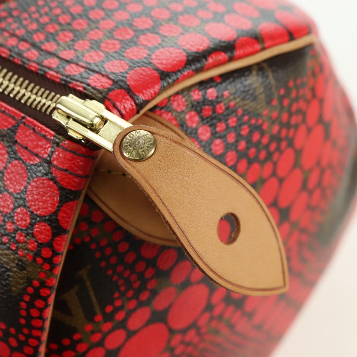 LOUIS VUITTON Dot Infinity Yayoi Kusama Speedy 30 Bag Red M40693 Auth 179418SAM