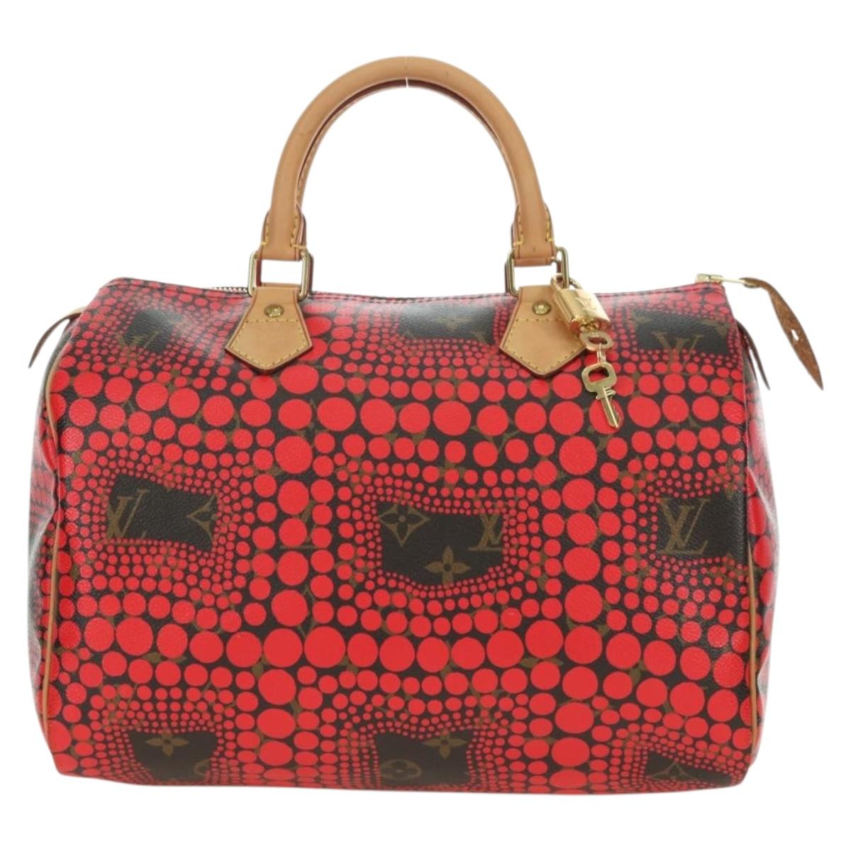 LOUIS VUITTON Dot Infinity Yayoi Kusama Speedy 30 Bag Red M40693 Auth 179418SAM
