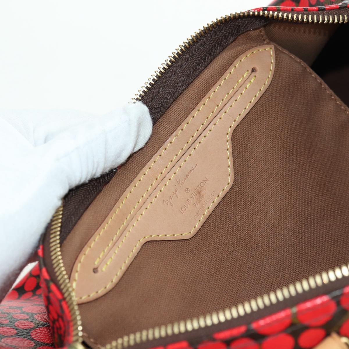 LOUIS VUITTON Dot Infinity Yayoi Kusama Speedy 30 Bag Red M40693 Auth 179418SAM