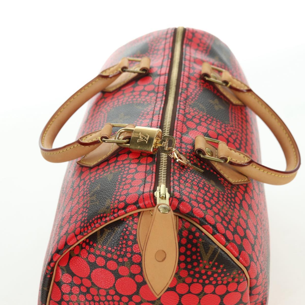 LOUIS VUITTON Dot Infinity Yayoi Kusama Speedy 30 Bag Red M40693 Auth 179418SAM