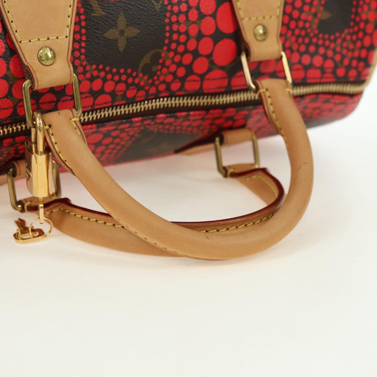 LOUIS VUITTON Dot Infinity Yayoi Kusama Speedy 30 Bag Red M40693 Auth 179418SAM
