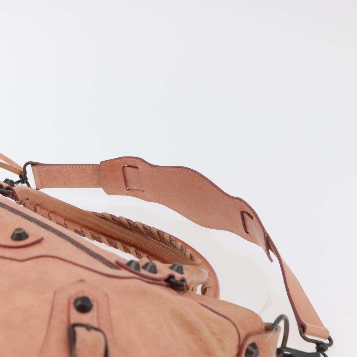 BALENCIAGA The First Hand Bag Leather 2way Gray 103208 Auth 179438