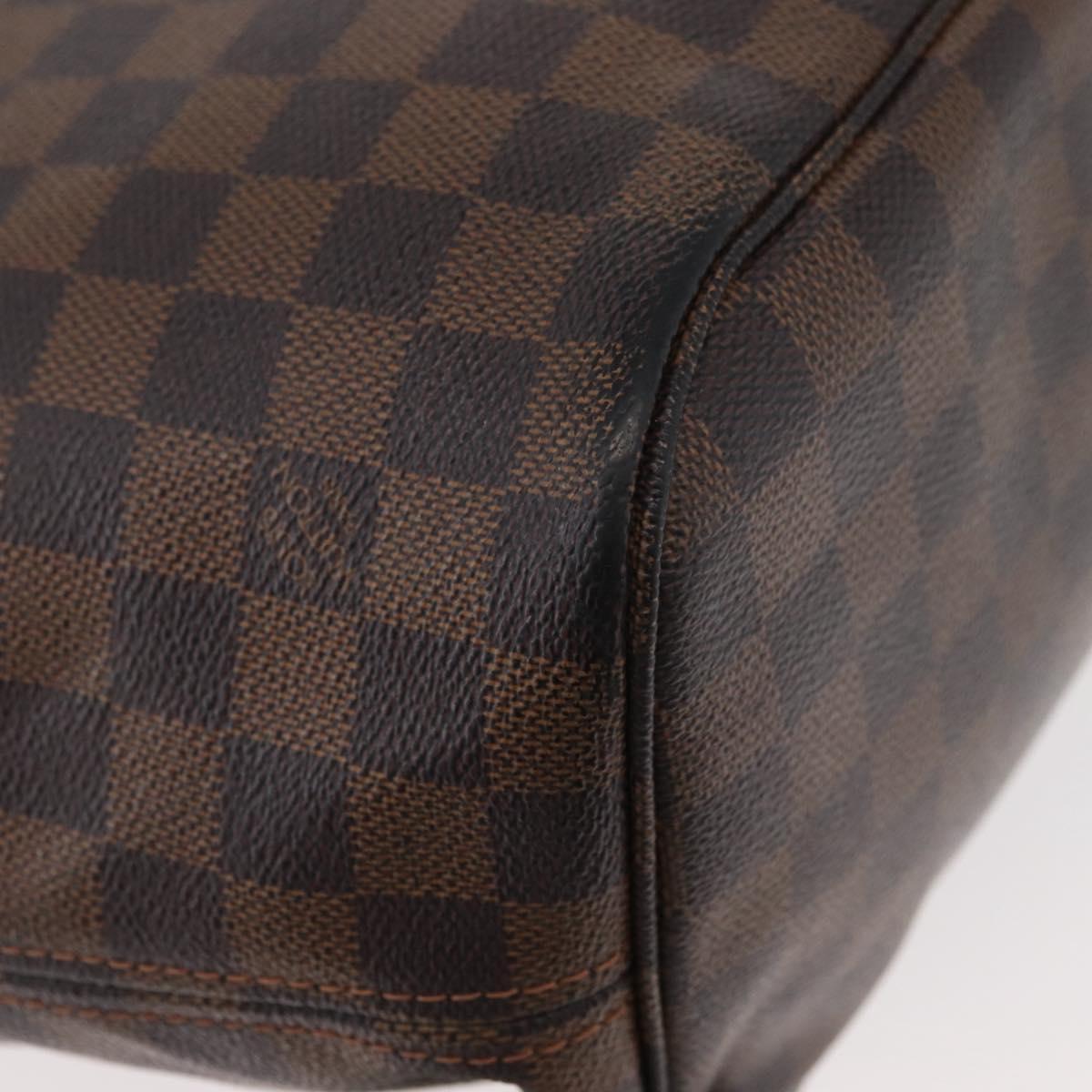 LOUIS VUITTON Damier Ebene Neverfull MM Tote Bag N51105 LV Auth 179453