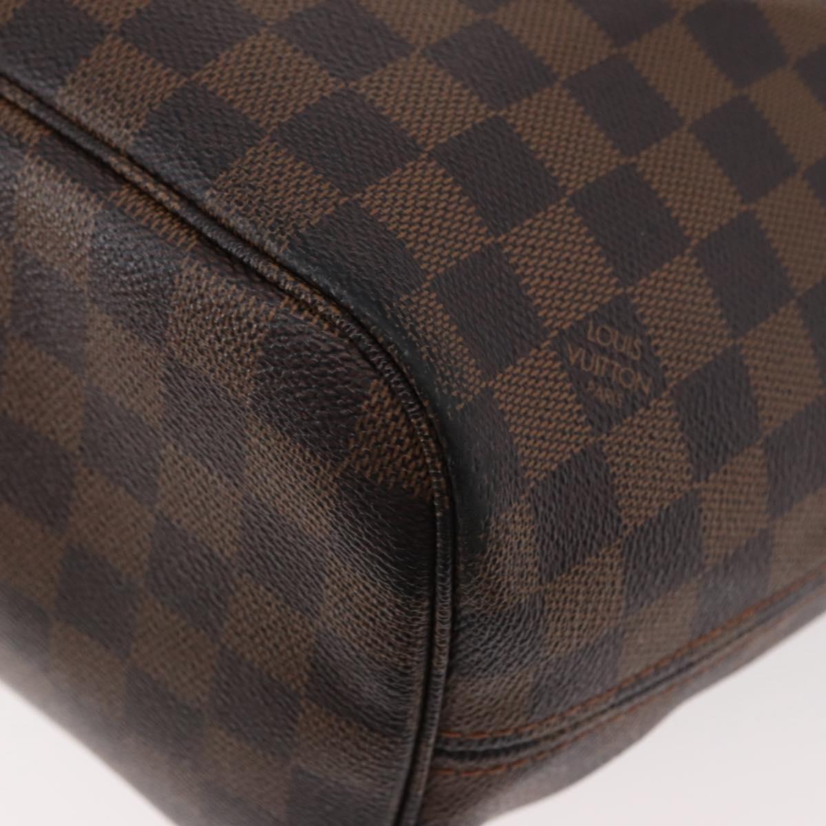 LOUIS VUITTON Damier Ebene Neverfull MM Tote Bag N51105 LV Auth 179453