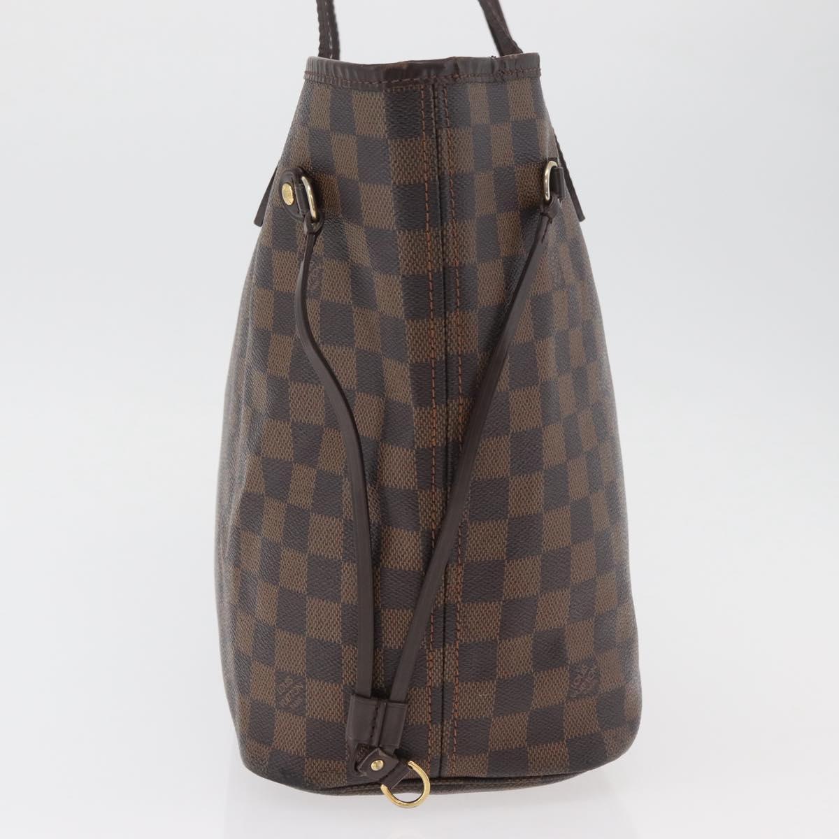 LOUIS VUITTON Damier Ebene Neverfull MM Tote Bag N51105 LV Auth 179453
