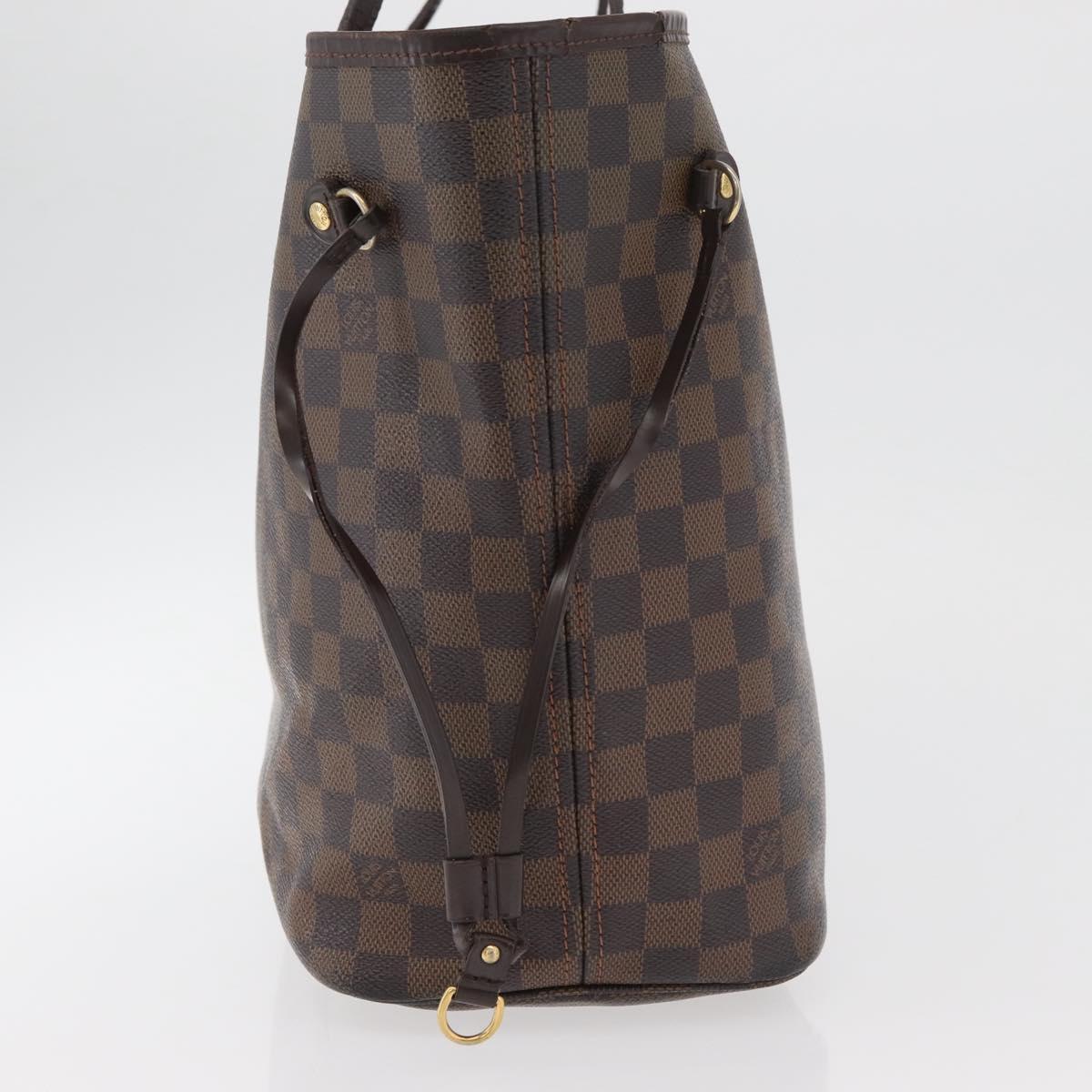LOUIS VUITTON Damier Ebene Neverfull MM Tote Bag N51105 LV Auth 179453