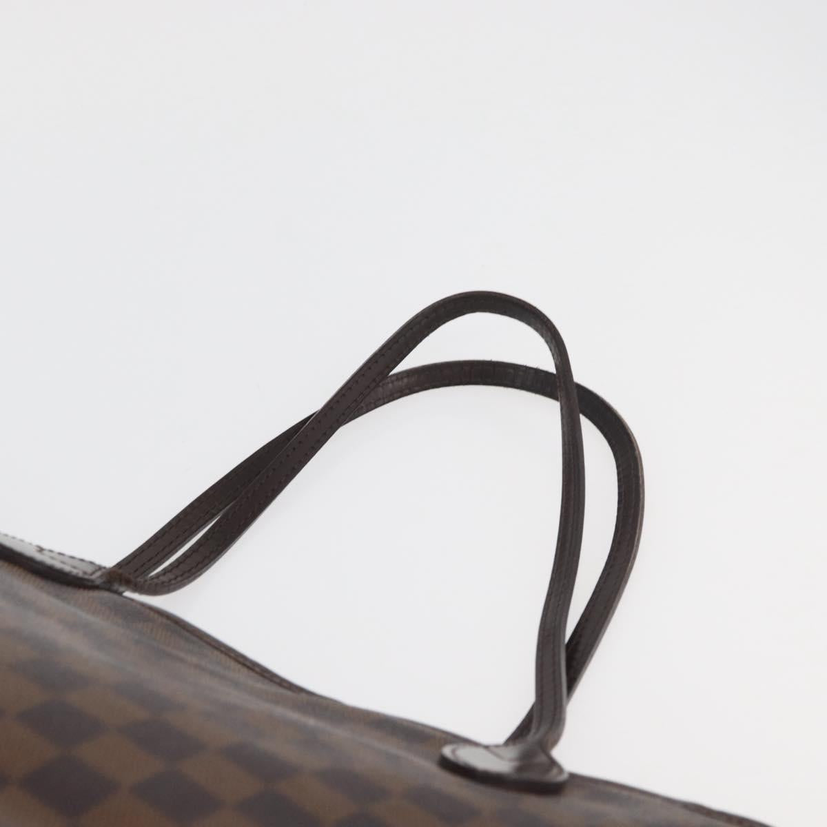 LOUIS VUITTON Damier Ebene Neverfull MM Tote Bag N51105 LV Auth 179453