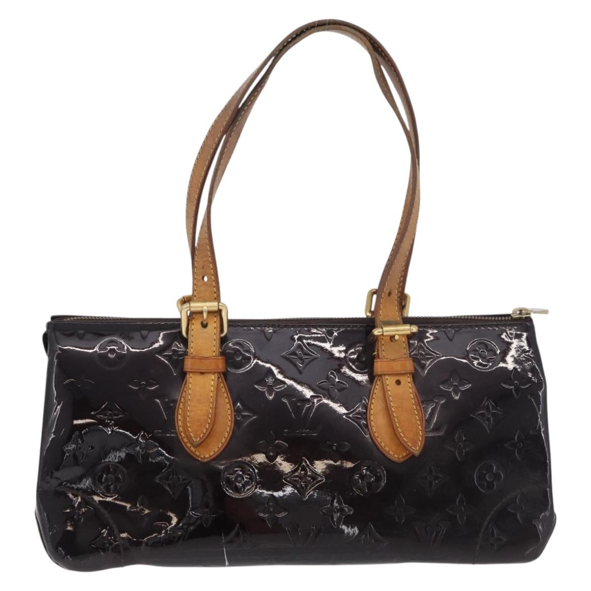 LOUIS VUITTON Monogram Vernis Rosewood Avenue Bag Amarante M93510 Auth 179465
