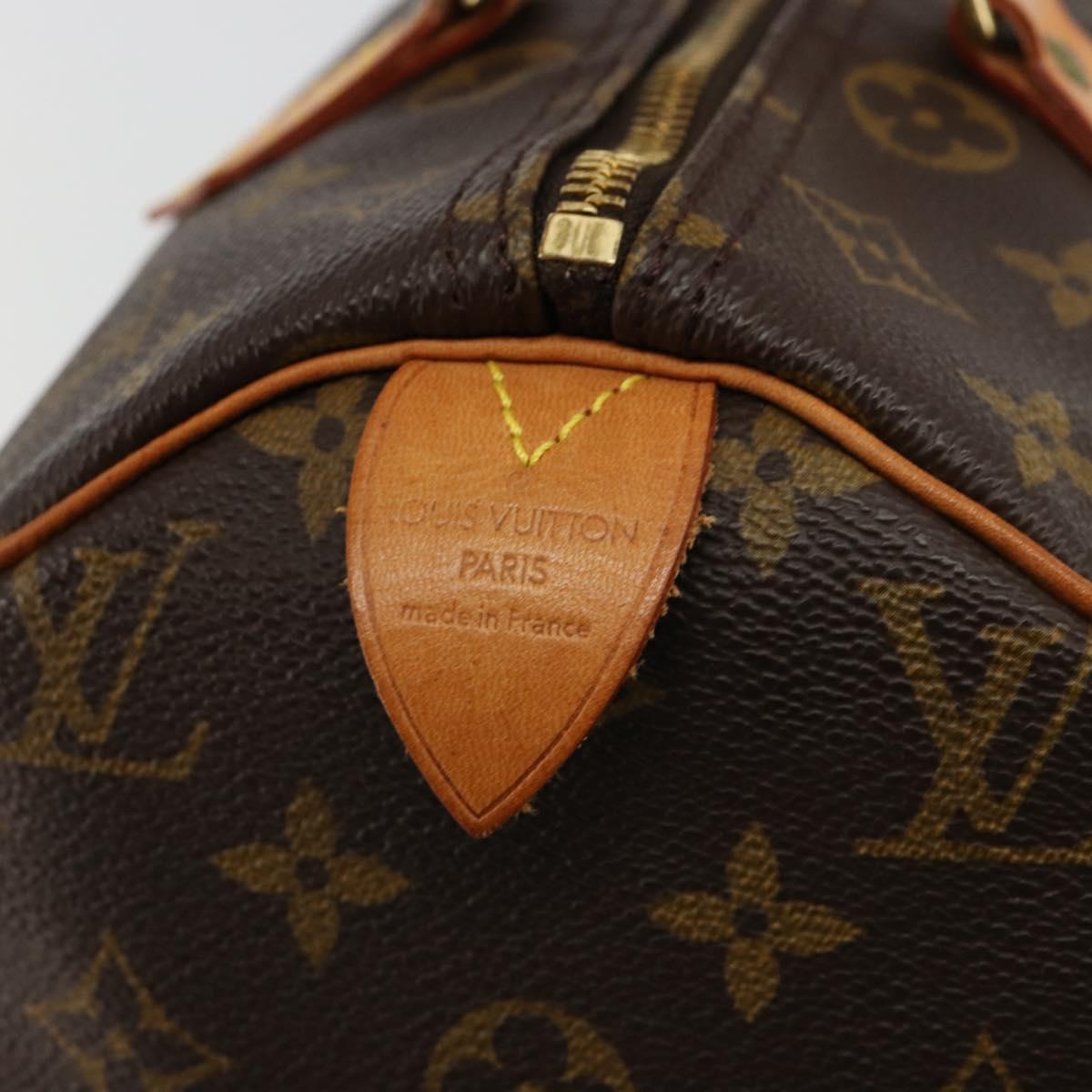 LOUIS VUITTON Monogram Speedy 30 Hand Bag M41526 LV Auth 179480A