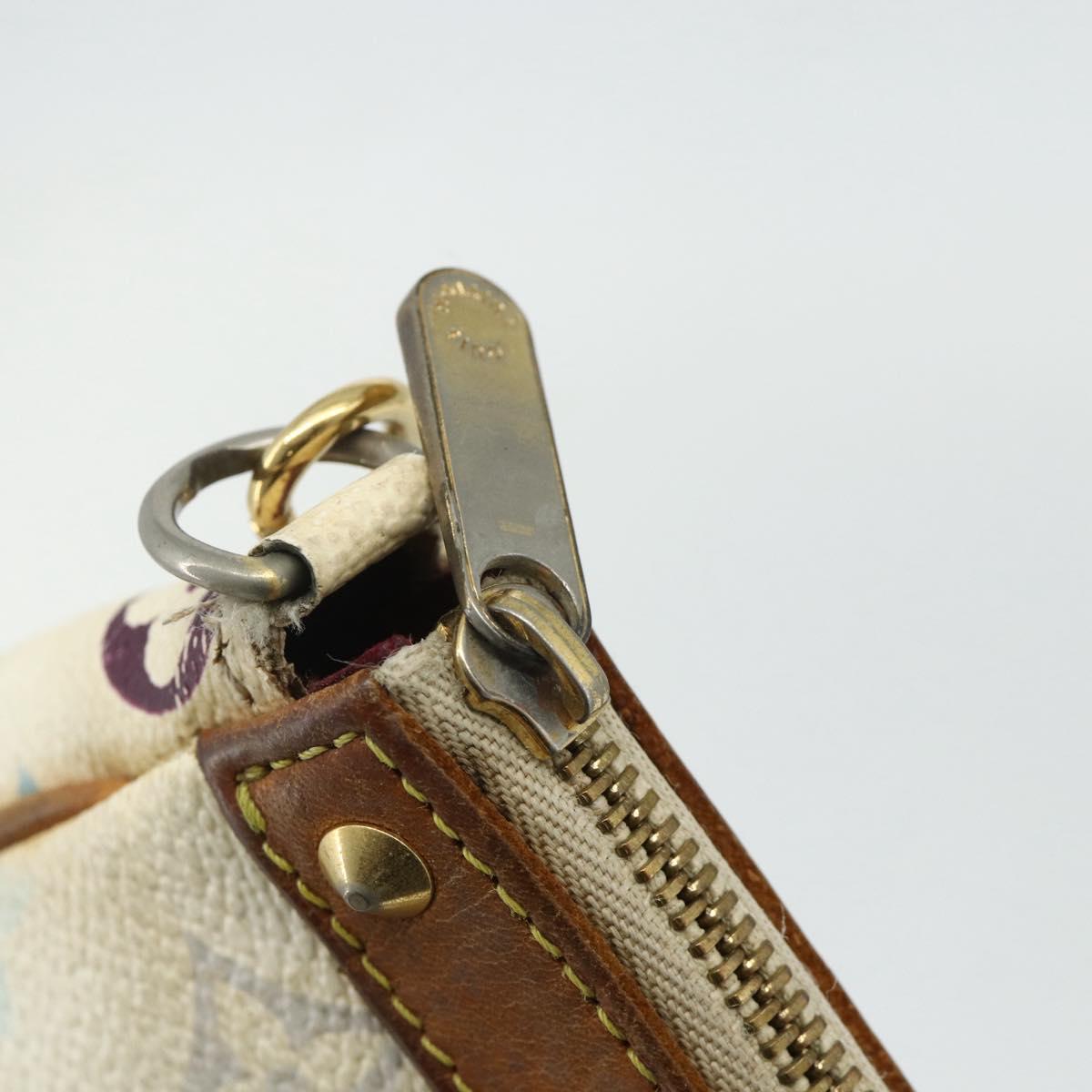 LOUIS VUITTON Monogram Multicolor Pochette Pouch White M92649 LV Auth 179487