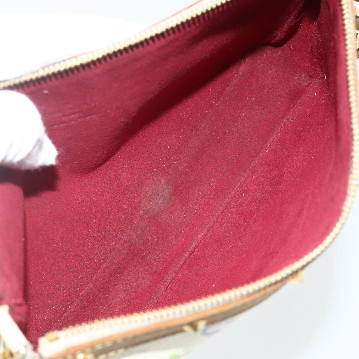 LOUIS VUITTON Monogram Multicolor Pochette Pouch White M92649 LV Auth 179487