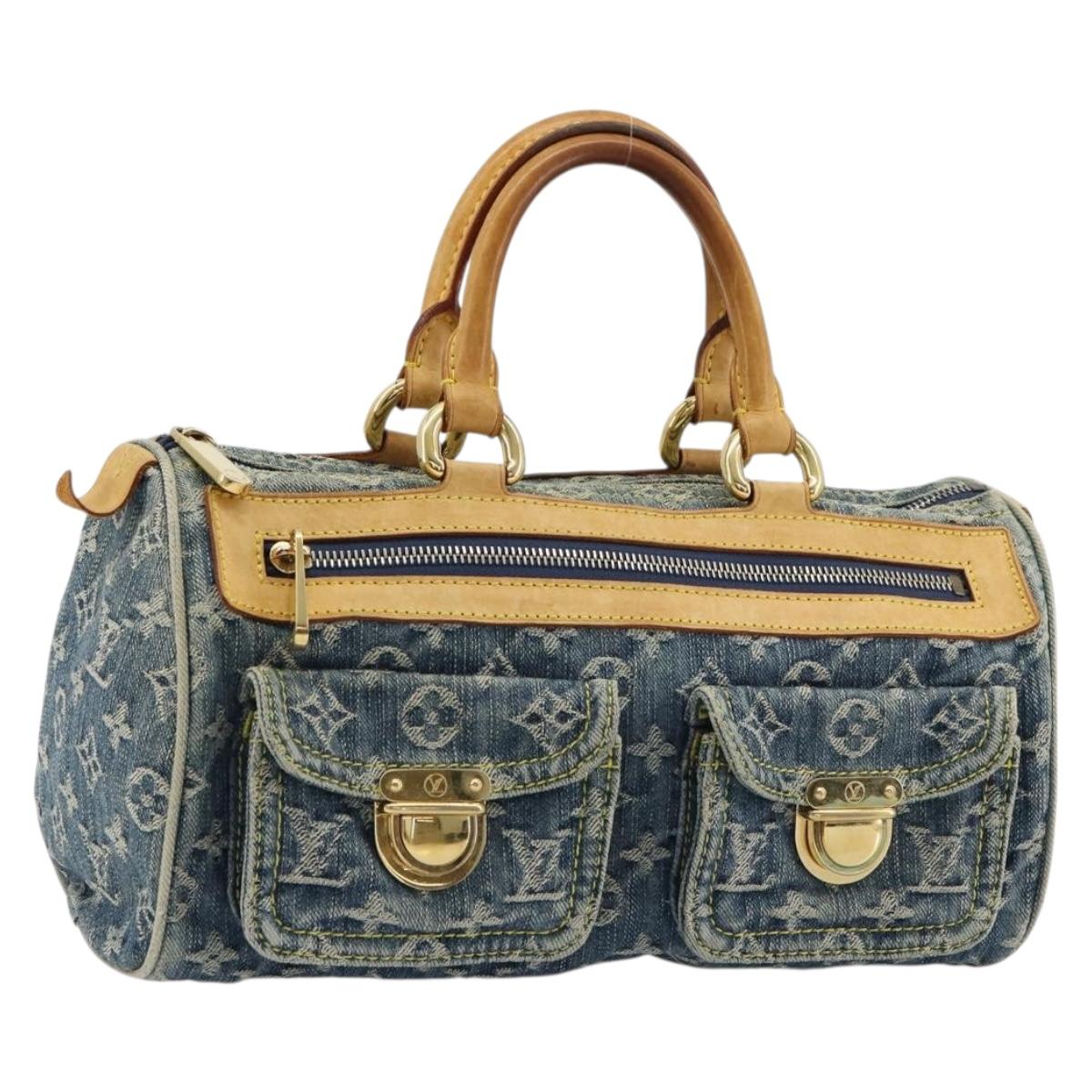 LOUIS VUITTON Monogram Denim Neo Speedy Hand Bag Blue M95019 LV Auth 179490V