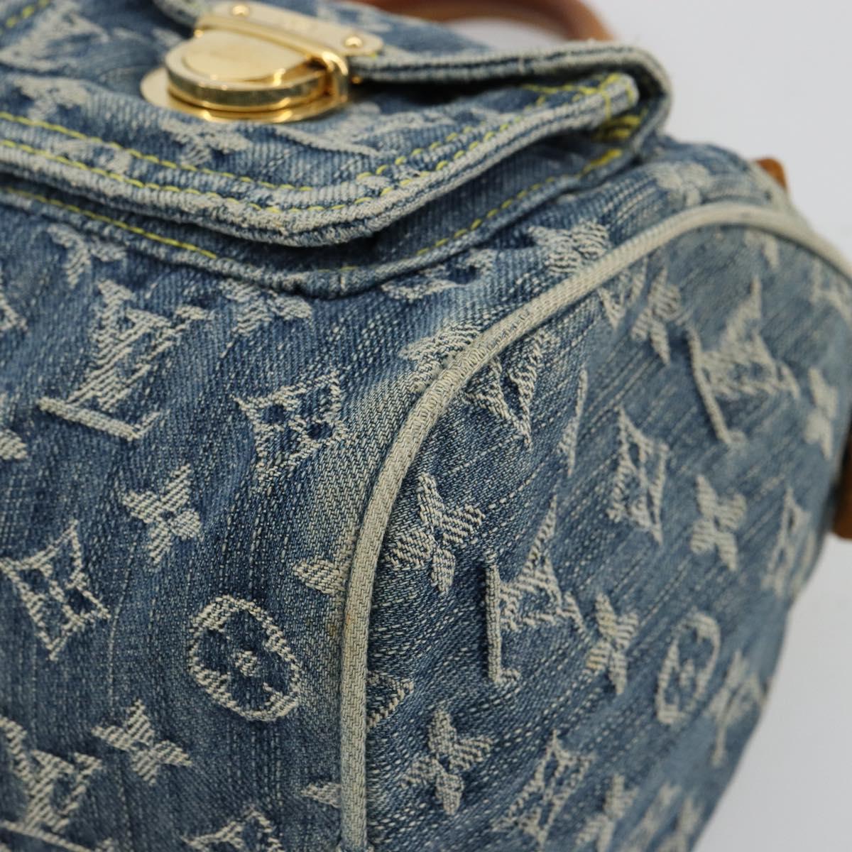 LOUIS VUITTON Monogram Denim Neo Speedy Hand Bag Blue M95019 LV Auth 179490V