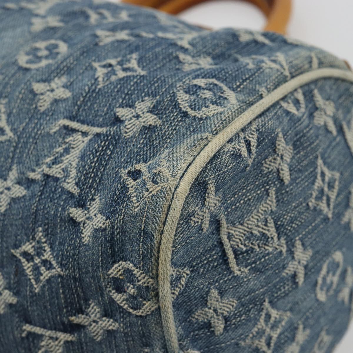 LOUIS VUITTON Monogram Denim Neo Speedy Hand Bag Blue M95019 LV Auth 179490V