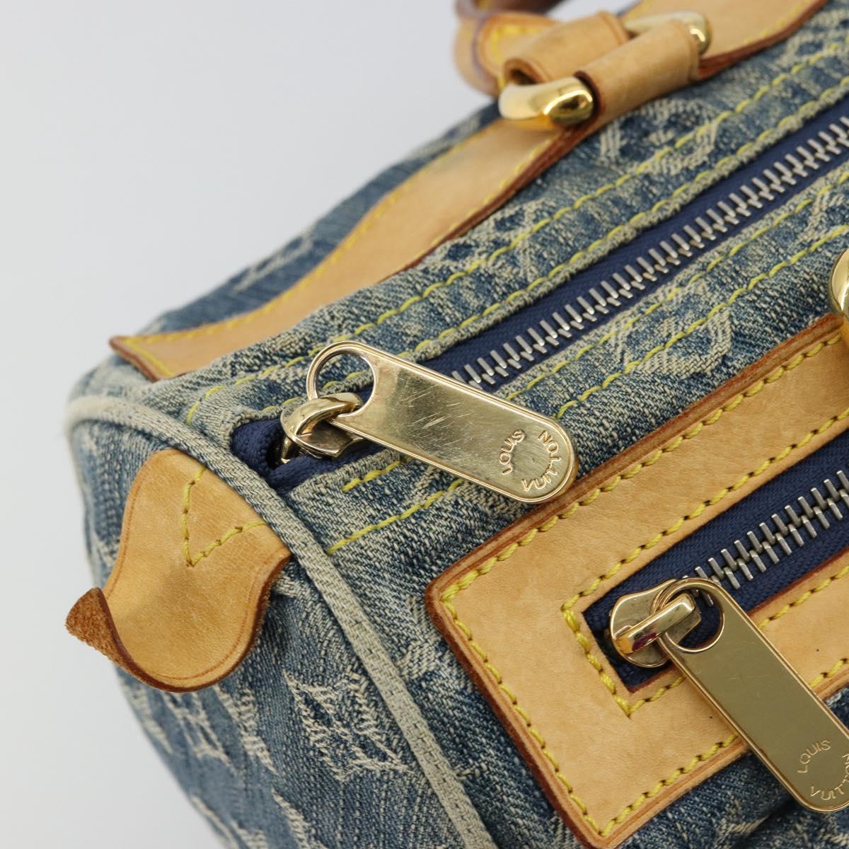 LOUIS VUITTON Monogram Denim Neo Speedy Hand Bag Blue M95019 LV Auth 179490V