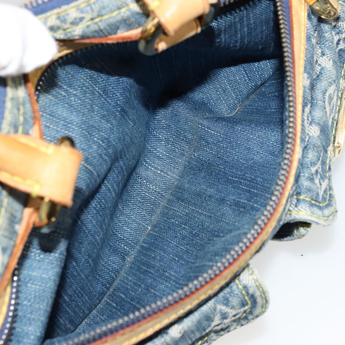 LOUIS VUITTON Monogram Denim Neo Speedy Hand Bag Blue M95019 LV Auth 179490V