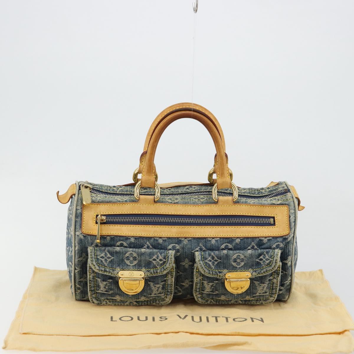 LOUIS VUITTON Monogram Denim Neo Speedy Hand Bag Blue M95019 LV Auth 179490V
