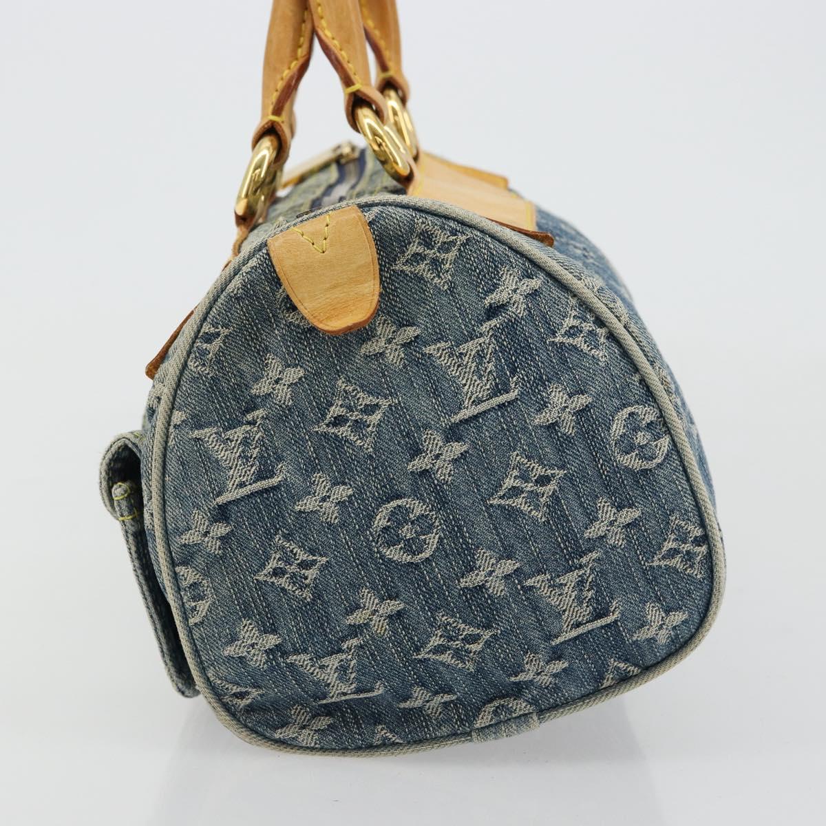 LOUIS VUITTON Monogram Denim Neo Speedy Hand Bag Blue M95019 LV Auth 179490V