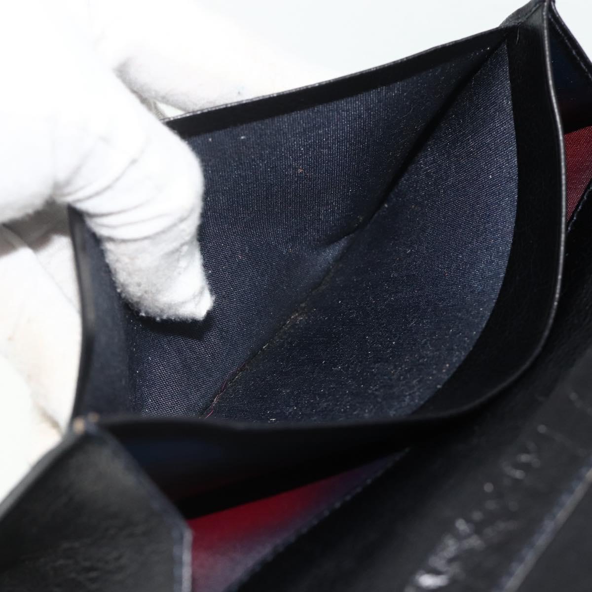 Christian Dior Trotter Canvas Long Wallet Silver Black Auth 179493
