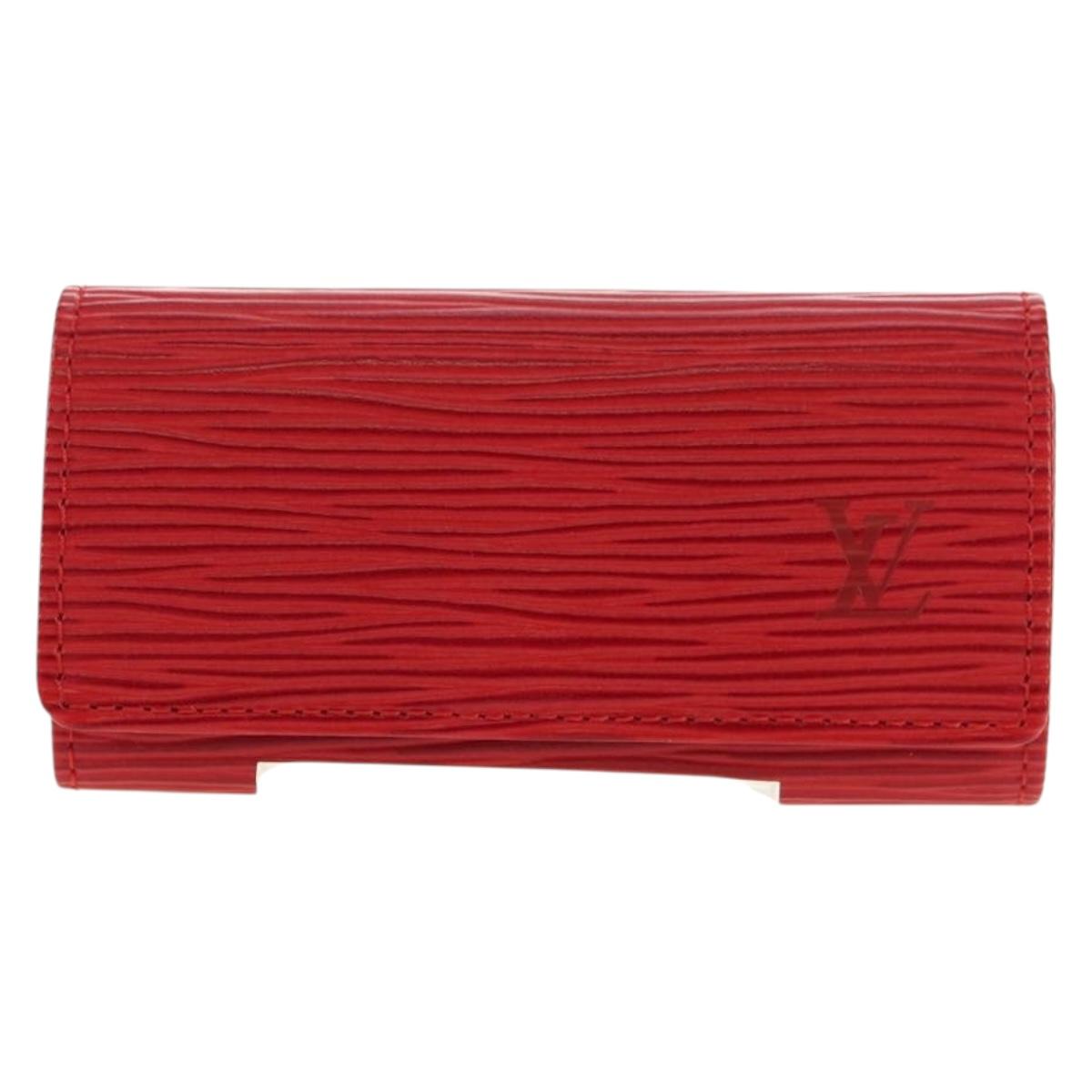 LOUIS VUITTON Epi Multicles 4 Key Case Red M63827 LV Auth 179511M